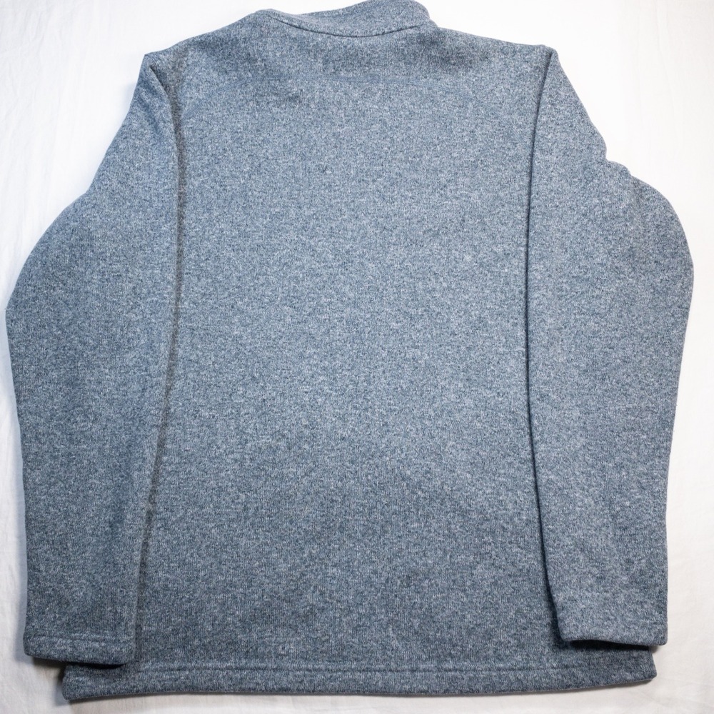Columbia Mens Sweater Fleece Full Zip Jacket Blue Heather Mock Neck Large - Picture 3 of 7